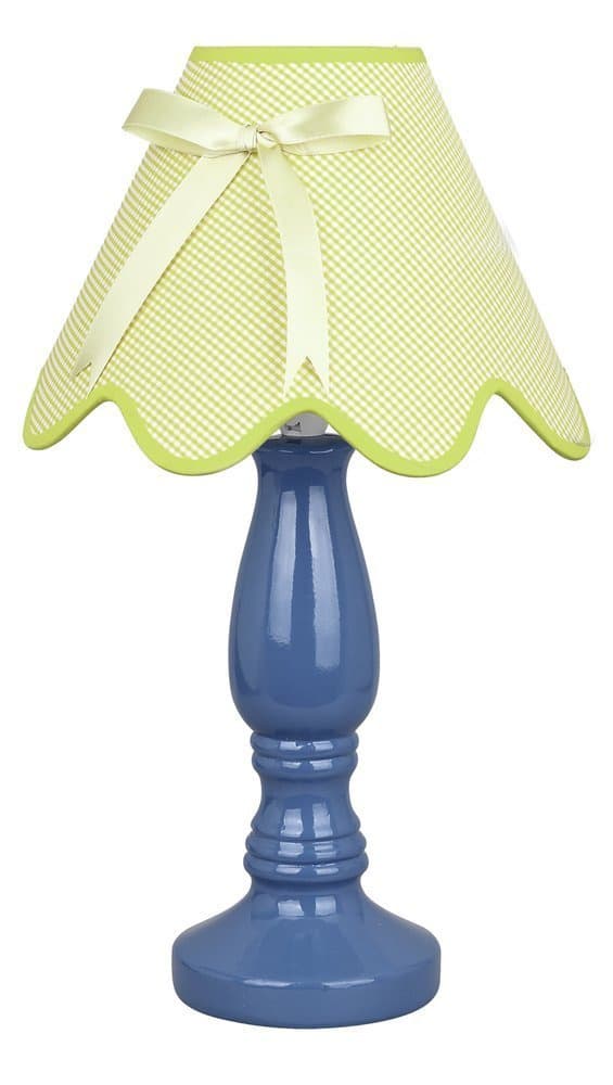 Keramická stolová lampa, modrá a pistáciová, 60W E27, Lola