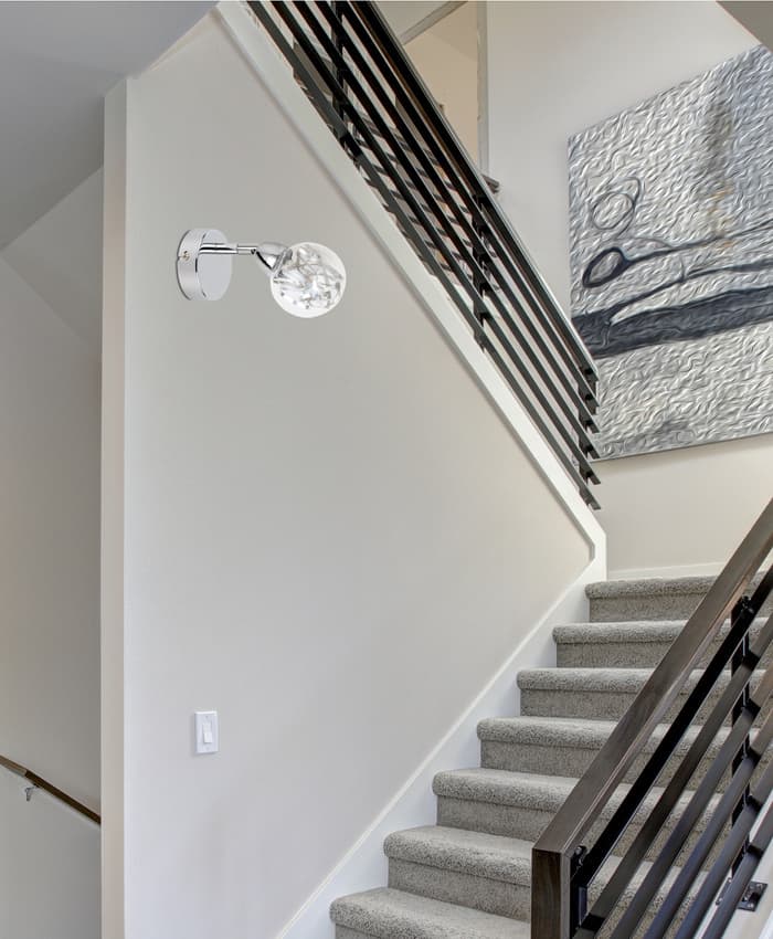 LED SMD nástenná lampa BOLO CHRÓM 1