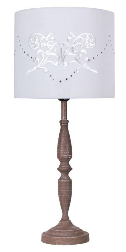Biela stolová lampa so vzorom Farisa