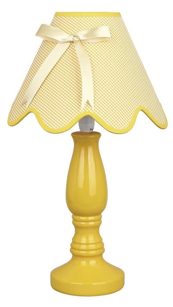 Keramická nočná lampa na stolík žltá 60W E27 Lola 1