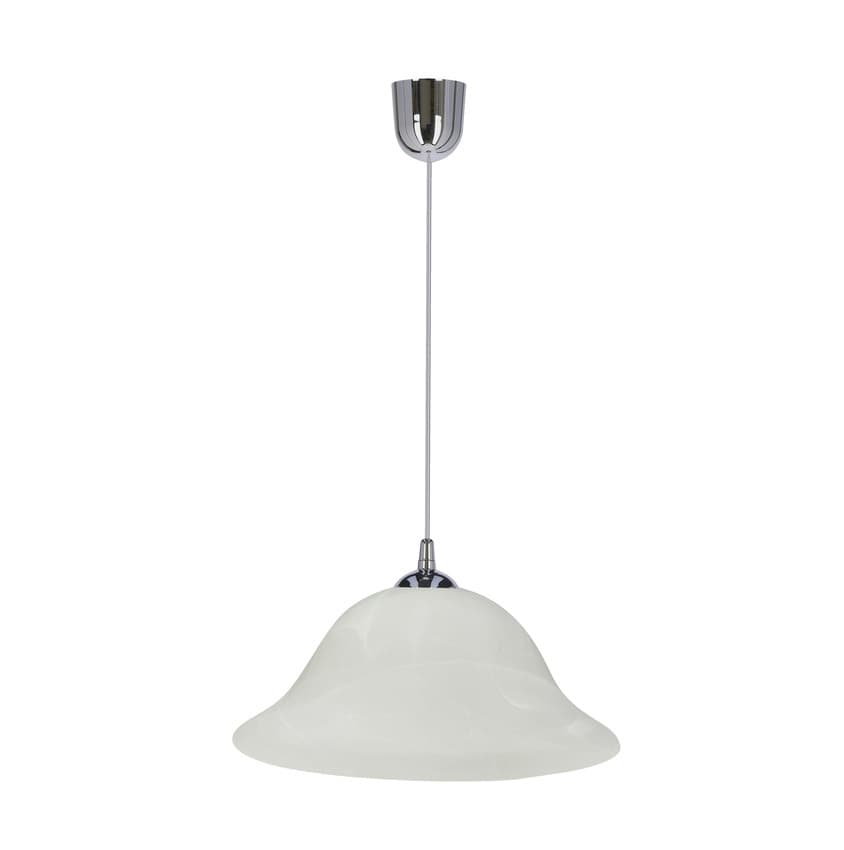 Závesná lampa Vera Chrome 1X60W E27 Alabastrové tienidlo