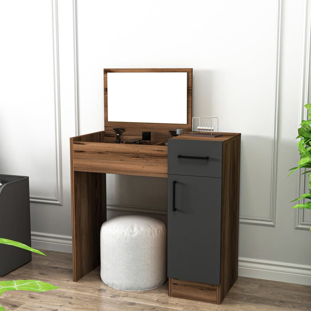 Toaletný stolík Inci - Light Walnut, Anthracite 1