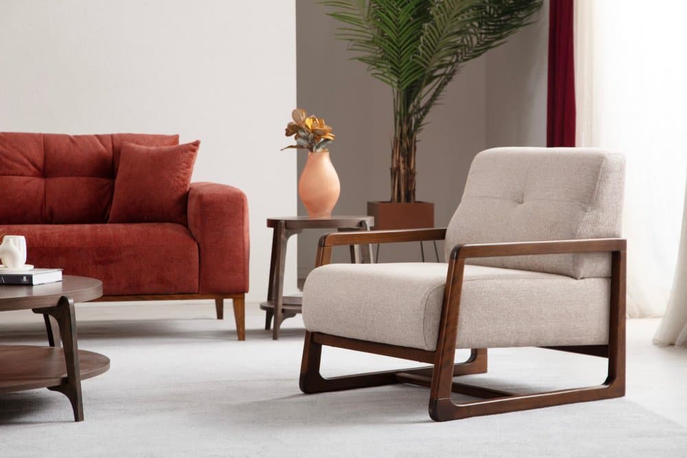 Kreslo ušiak Athena Bergere - Beige 1