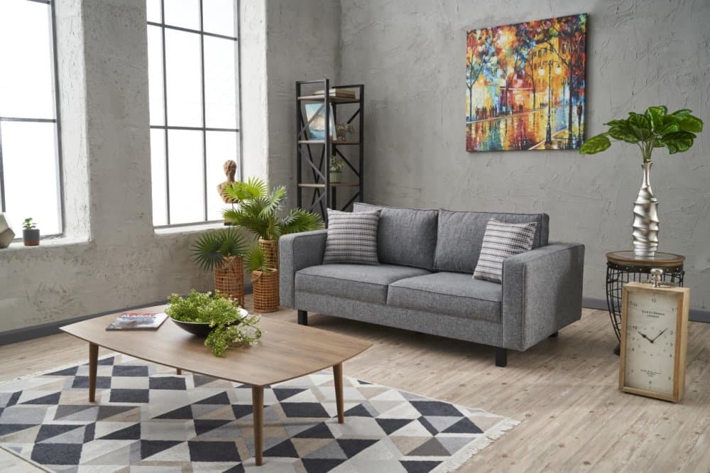 Dvojmiestna pohovka Kale Linen - Grey