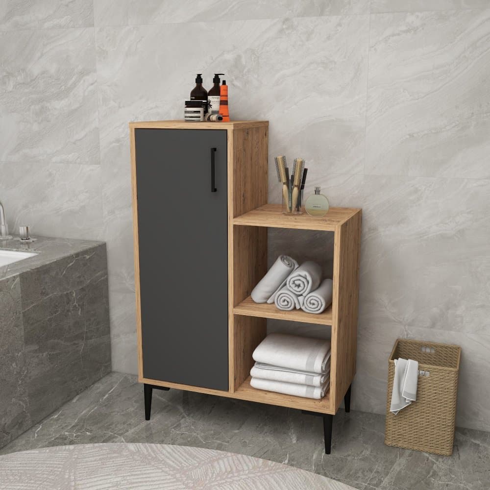 Viacúčelová skrinka Reysary - Atlantic Pine, Anthracite 1