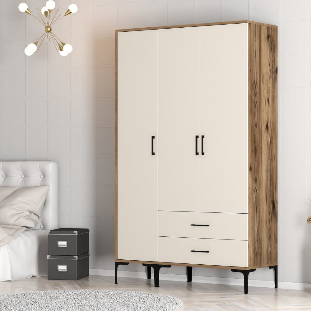 Šatníková skriňa Kumsal ST - Walnut, Cream 1
