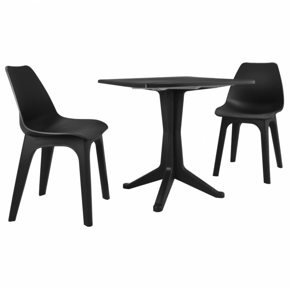 Záhradný bistro set 3 ks antracit Dekorhome 1