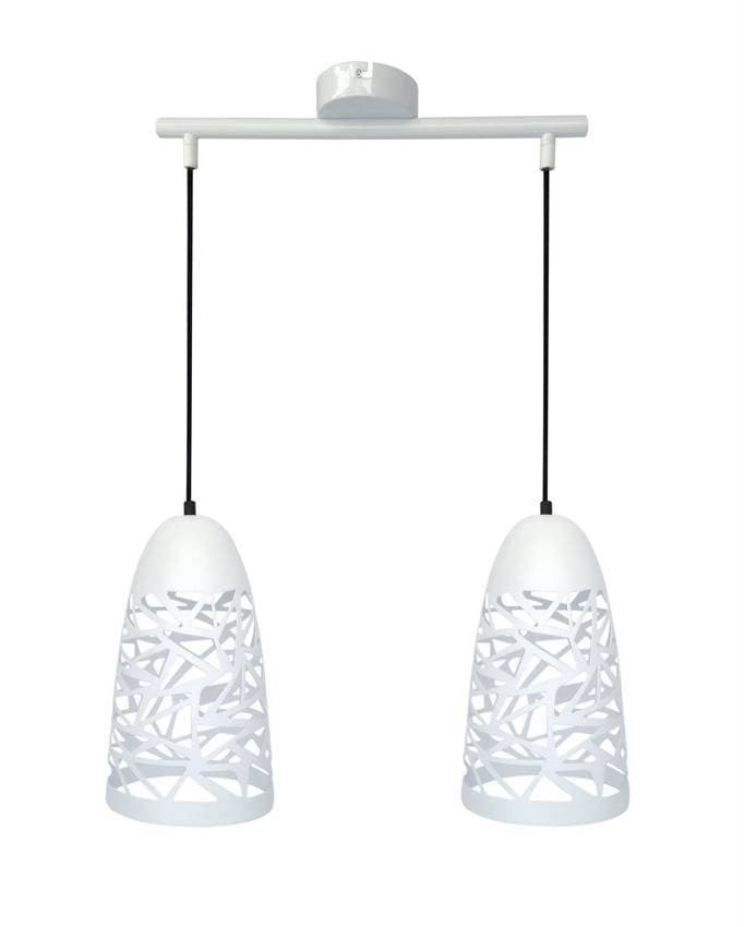 Stropná závesná lampa 2xE27 biela SABRIN 1