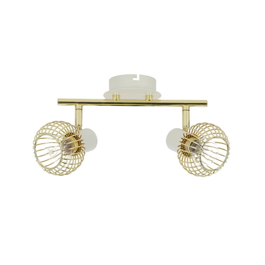 Nástenná lampa 2xE14 26cm Oslo Strip biela/zlatá