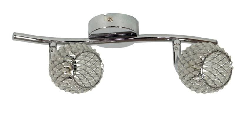 Nástenná lampa 2X40W G9 strieborná ČÍRA