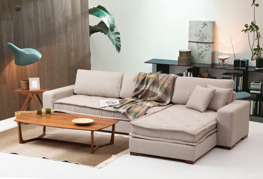 Rohová sedacia súprava / Rohová pohovka Lena Corner (L3-CHL) - Sand Beige