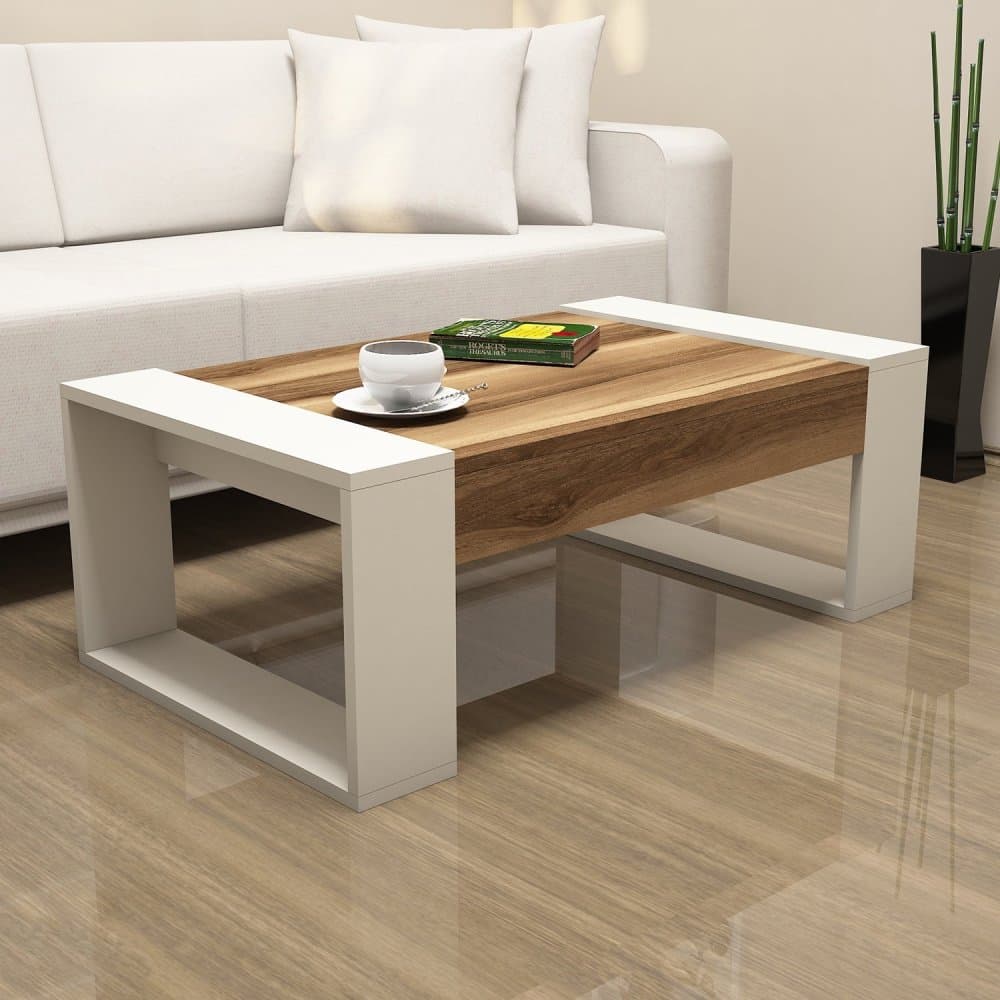 Konferenčný stolík Venüs - Walnut, Cream