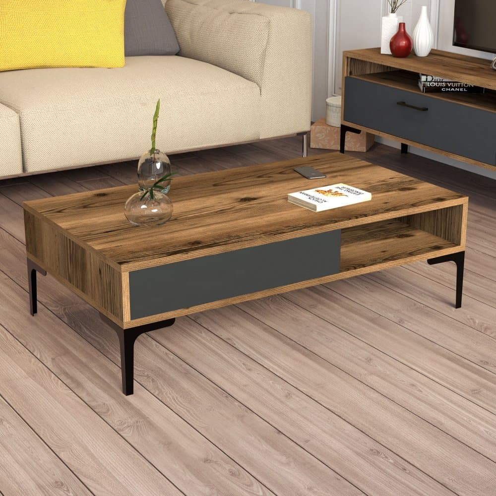 Konferenčný stolík Istanbul - Walnut, Anthracite 1