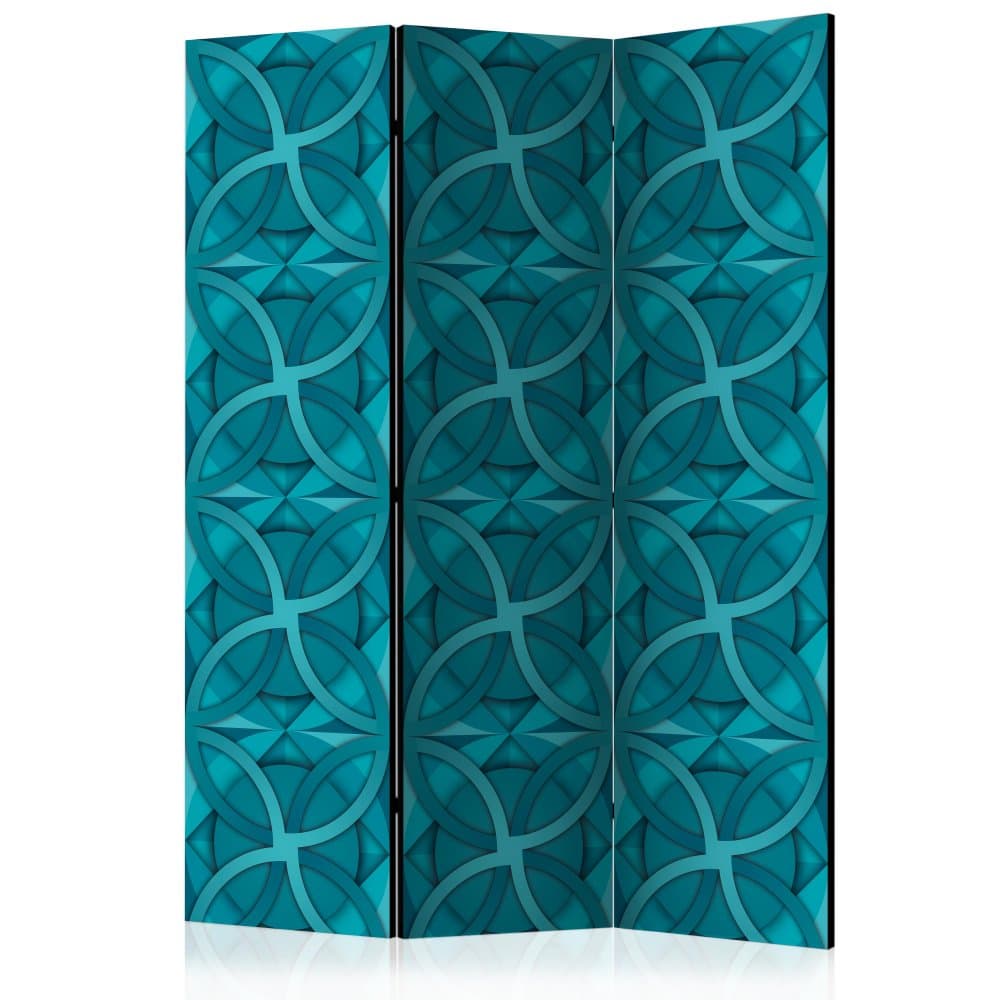 Paraván Geometric Turquoise Dekorhome 1