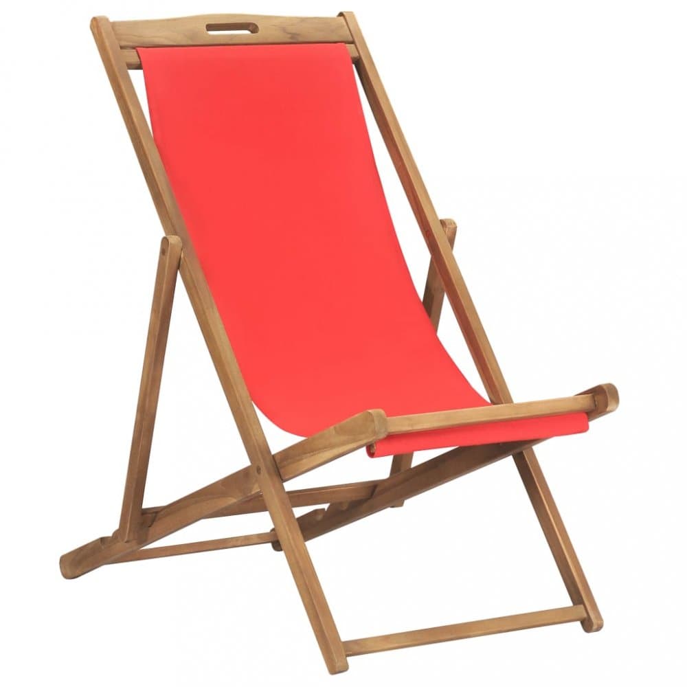 Skladacie plážové kreslo teak Dekorhome 1
