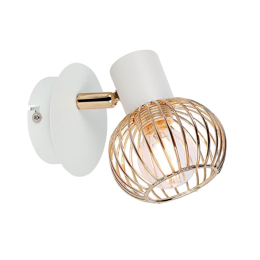 Nástenná lampa 1X40W E14 biela/zlatá OSLO 1