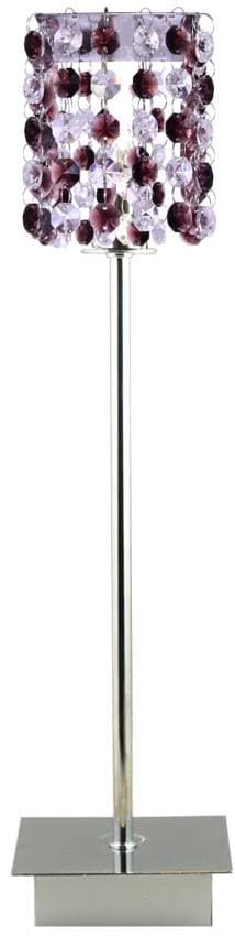 Stolová lampa chróm/bordová Classic