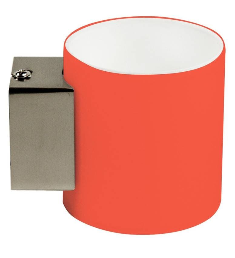 Oranžová valcová sklenená nástenná lampa 40W G9 Simonet 1