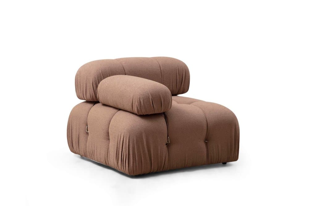 Kreslo / Jednomiestna pohovka Bubble L1 - Brown Bouclette 1