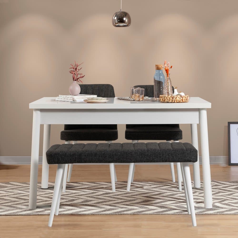 Set stola a stoličiek (4 kusy) Costa White-Anthracite 1