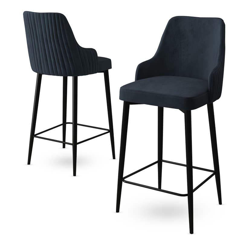 Bar Stool Set (6 Pieces) Enox - Anthracite, Black 1