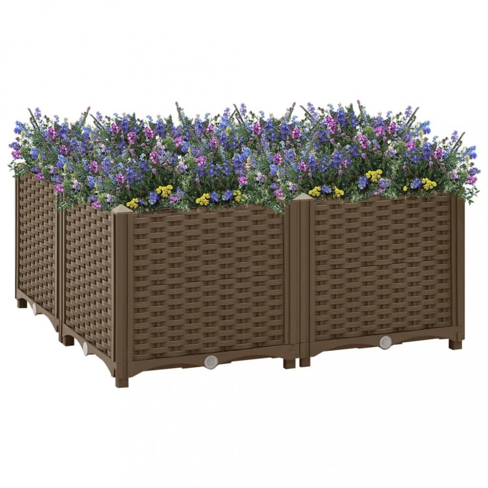 Vyvýšený záhon 80x80x38 cm PP Dekorhome 1