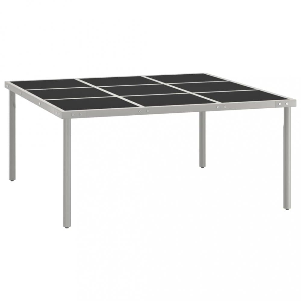 Záhradný jedálenský stôl kov / sklo Dekorhome 1