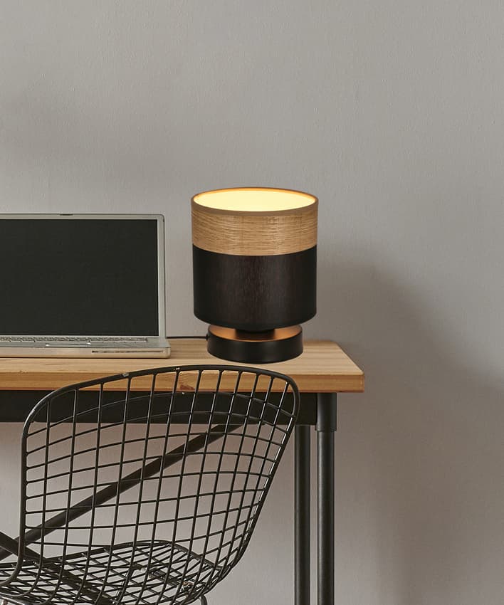 Stolová lampa Porto 1x60W e27 tienidlo čierne + dyha