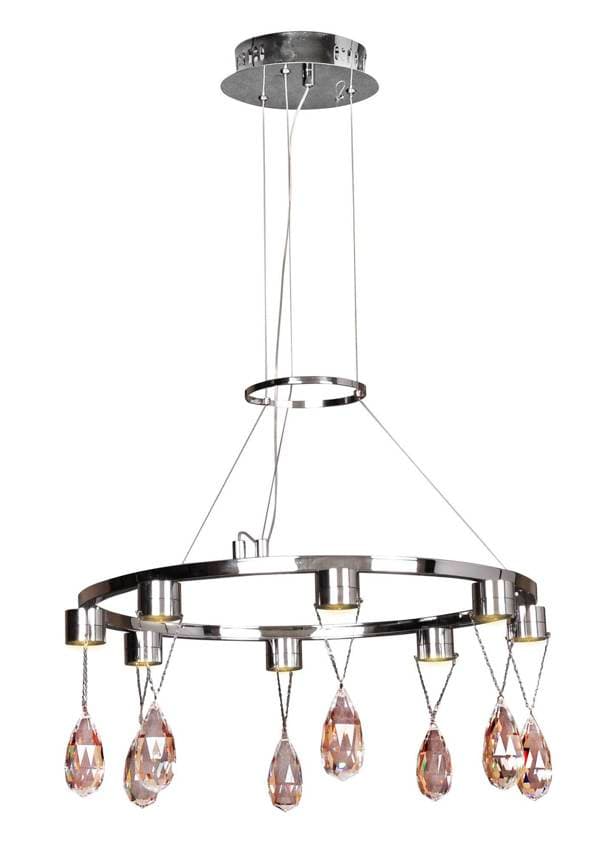 Závesná LED lampa s chrómovými kryštálmi Prisma 1