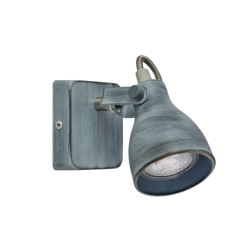 Nástenná lampa 1xGU10 sivá matná 11cm jaseňová 1