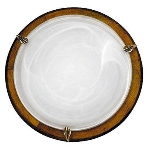 Stropné svietidlo Duna plafond 30 alabastr orech 1X60W