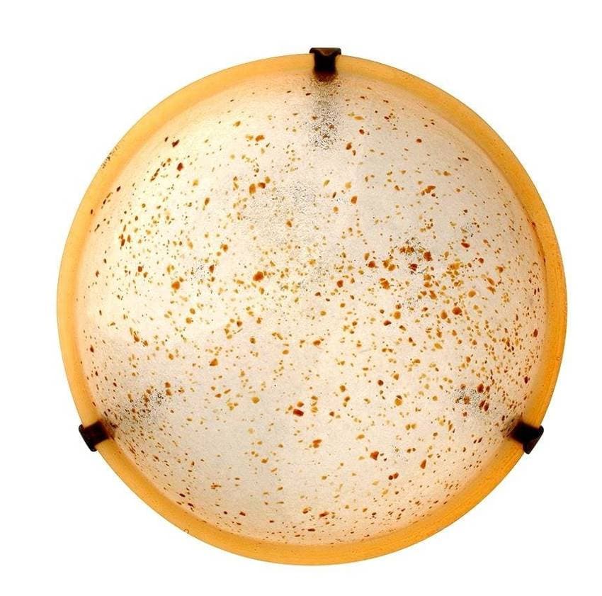 Stropná sklenená lampa okrúhla žltá bodka 30cm Granilia 1