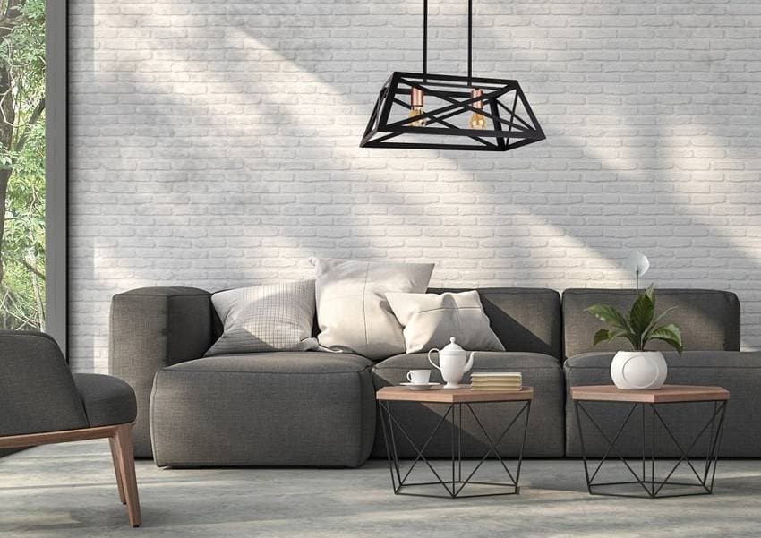 Čierna kovová závesná lampa 2x40W E27 Origami 1