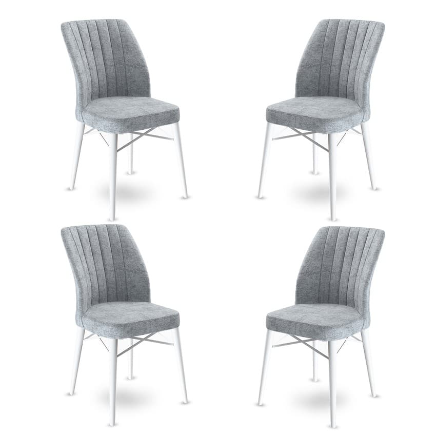 Súprava stoličiek (4 kusy) Flex - Grey, White 1