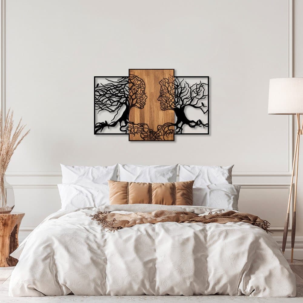 Dekoratívny drevený doplnok na stenu Tree Love - 312 1