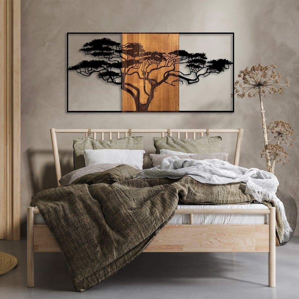 Dekoratívny drevený doplnok na stenu Acacia Tree - 328 1
