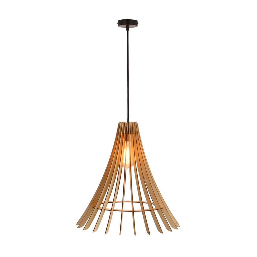 Závesná lampa Eco 1 1x40 e27 Drevené tienidlo 1