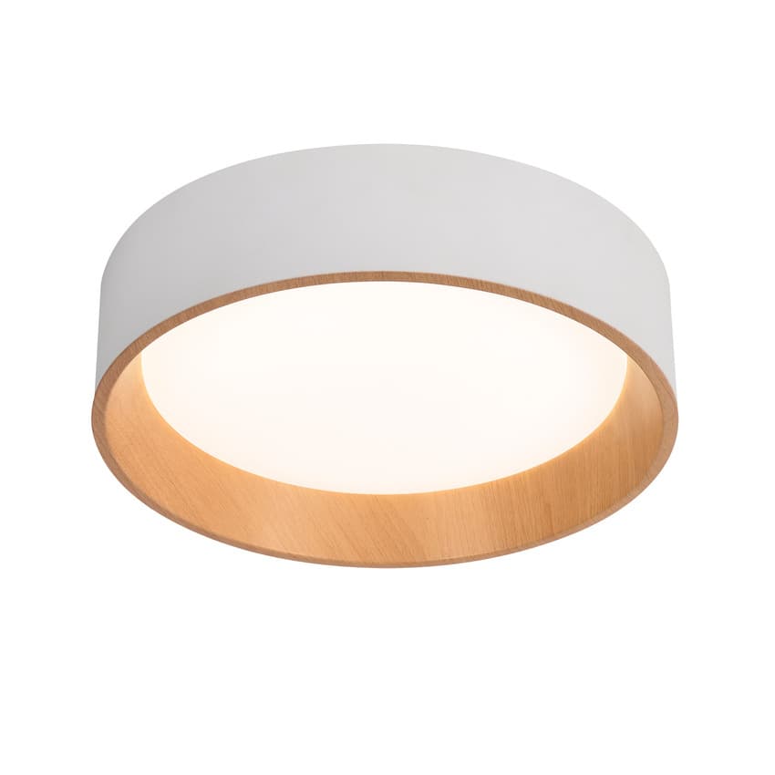 stropná lampa lazio stropná lampa biela drevená LED tienidlo biele 1