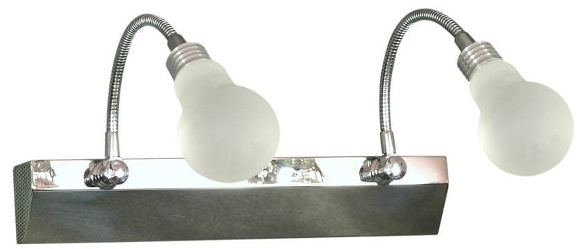 Nástenná lampa, akrylová, LED, chrómová, biela 1