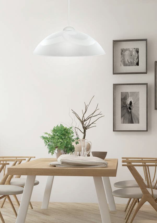 Závesná lampa biele sklo 30cm Monti 1