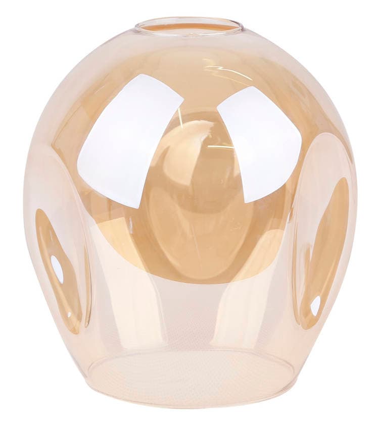 Hnedé sklenené tienidlo E27 pre lampu Aspa