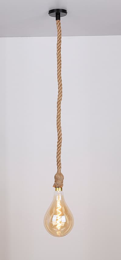 Závesná lampa E27 100 cm hnedý kábel 1