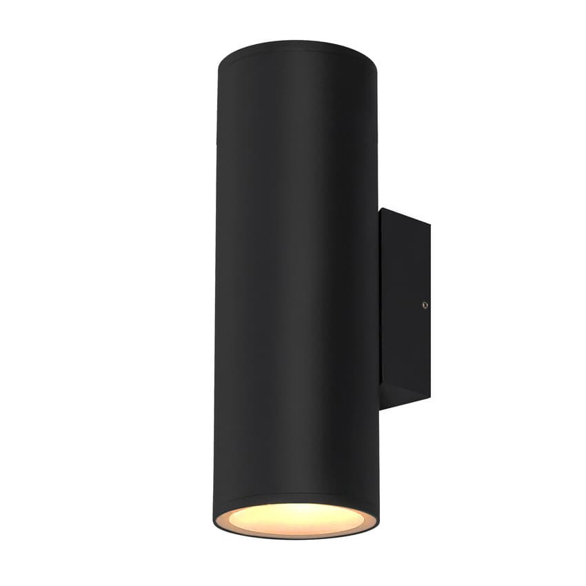 Záhradná lampa Primula, fasádna trubica 14,5x31cm, čierna, 2x60W E27 PAR30 IP65 1