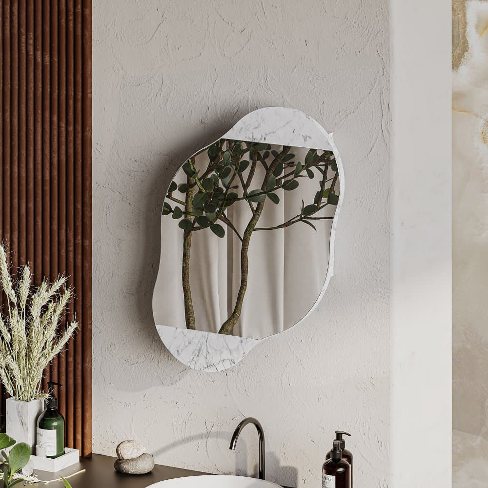 Kúpeľňová skrinka Cloud Storage Bathroom Wall Mirror - Carrara 1