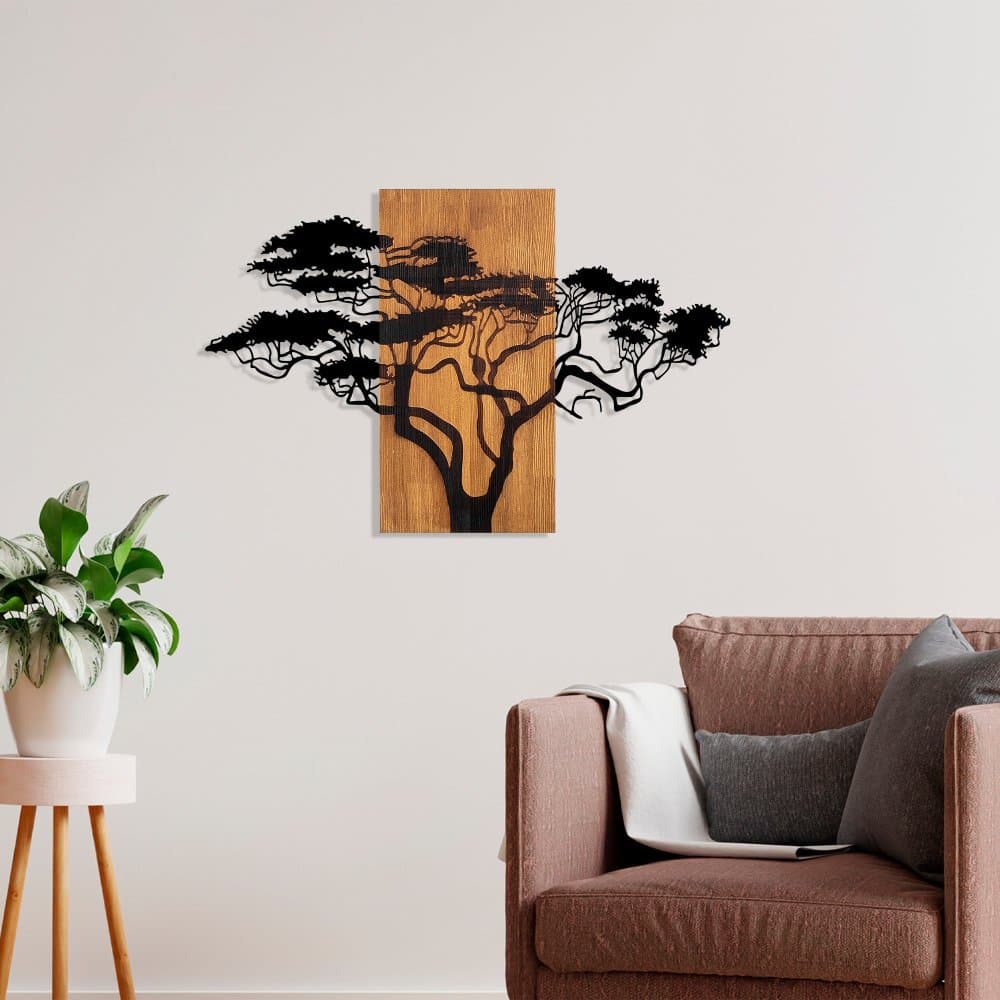 Dekoratívny drevený doplnok na stenu Acacia Tree - 387 1