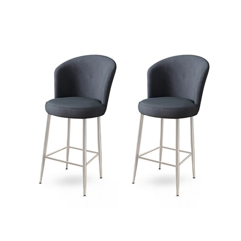 Bar Stool Set (2 Pieces) Alte - Anthracite, Chrome 1