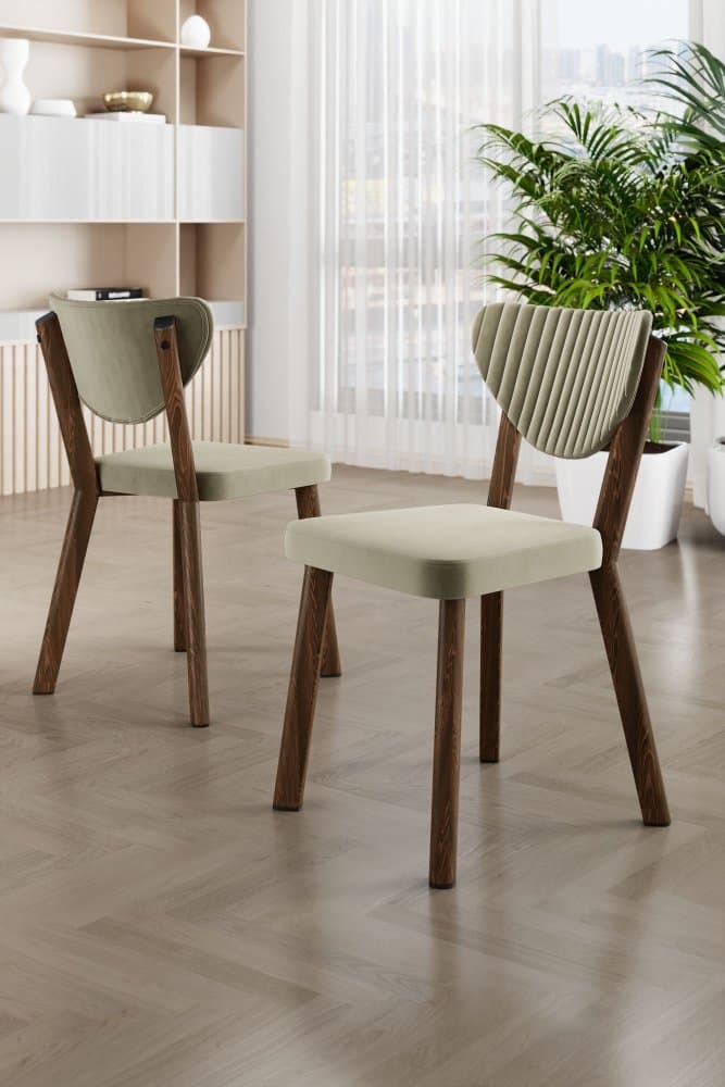 Súprava stoličiek (4 kusy) Arfe - Cream, Brown 1