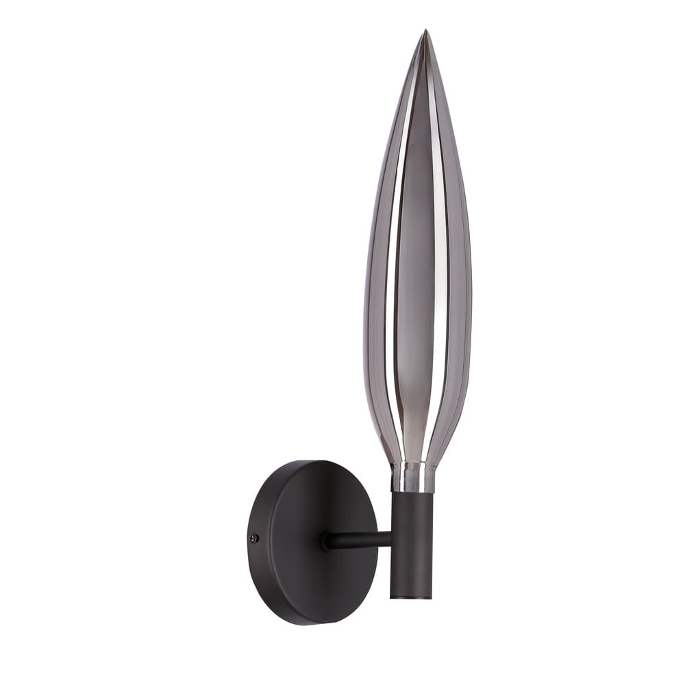 Kinkiet Nordic szklany szary dymiony 1x5W G9 do salonu 1