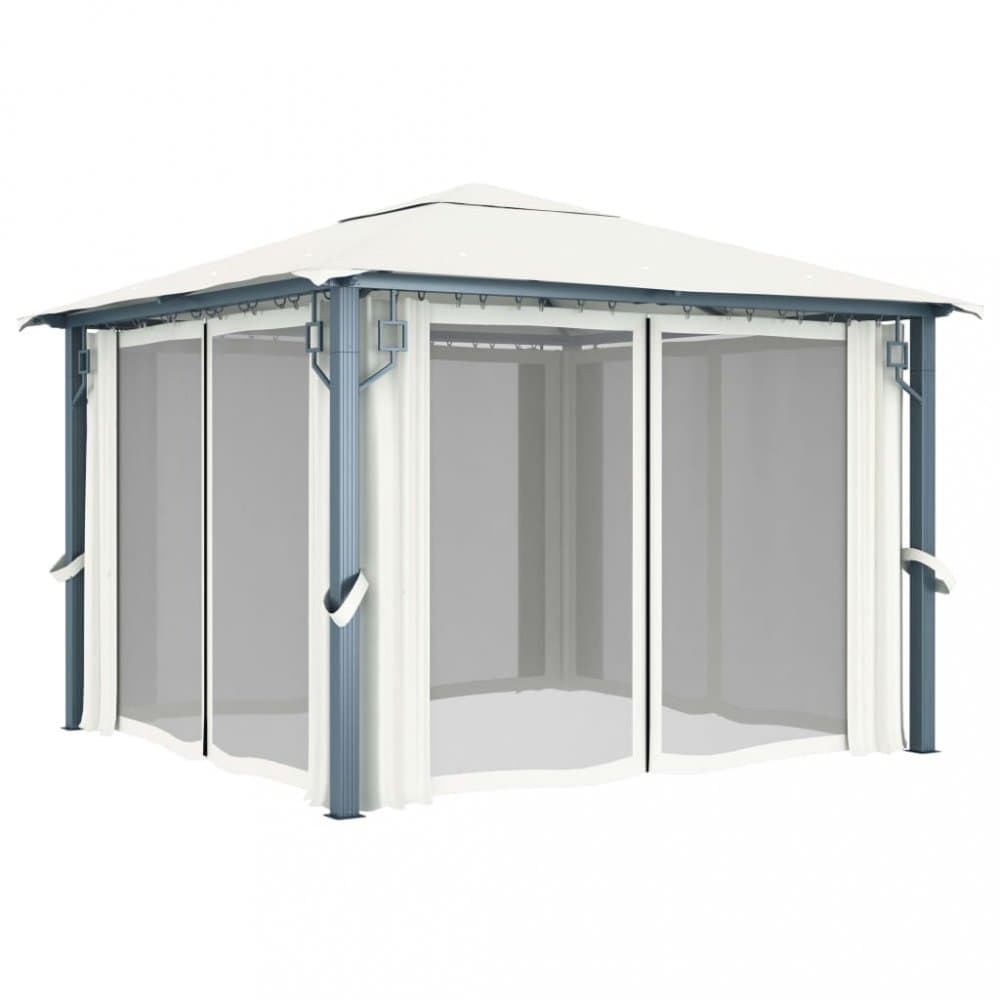 Záhradný altánok so závesmi 3x3 m Dekorhome 1