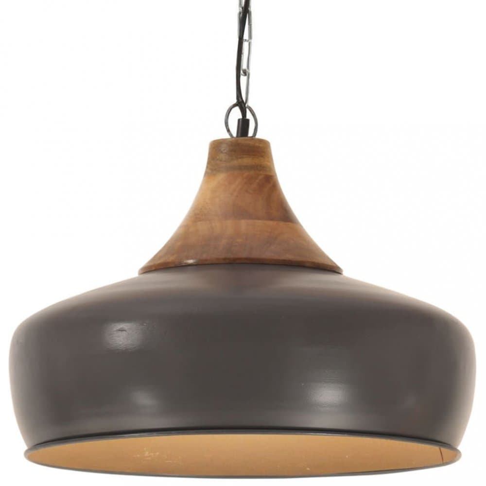 Závesná lampa sivá / mangovníkové drevo Dekorhome